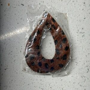 Leopard Print Teardrop Earrings